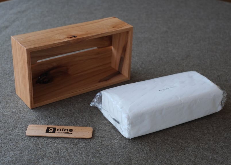 木製　ティッシュボックス　ティッシュケース 木製ティッシュケース150 for soft pack tissue (ブラックウォールナ