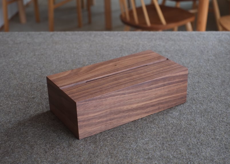 木製ティッシュケース150 for soft pack tissue (ブラックウォールナ