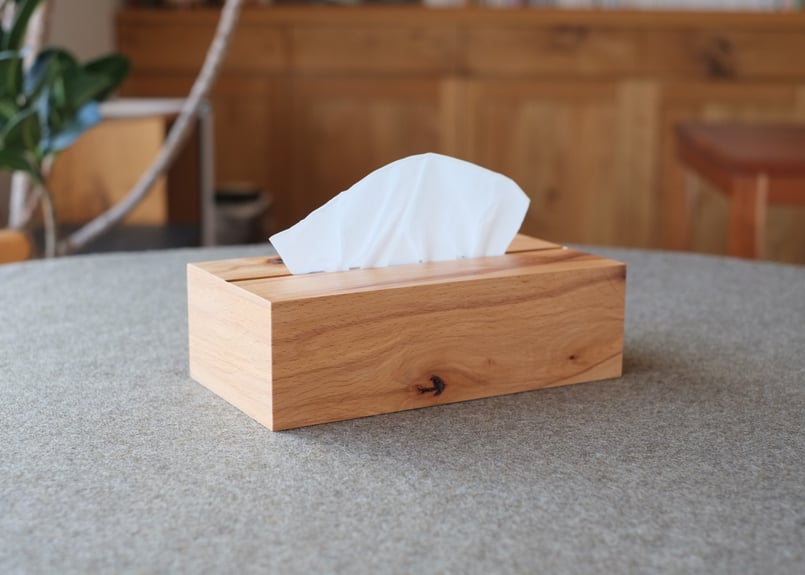 木製ティッシュケース150 for soft pack tissue (魚沼市大白川産ブナ