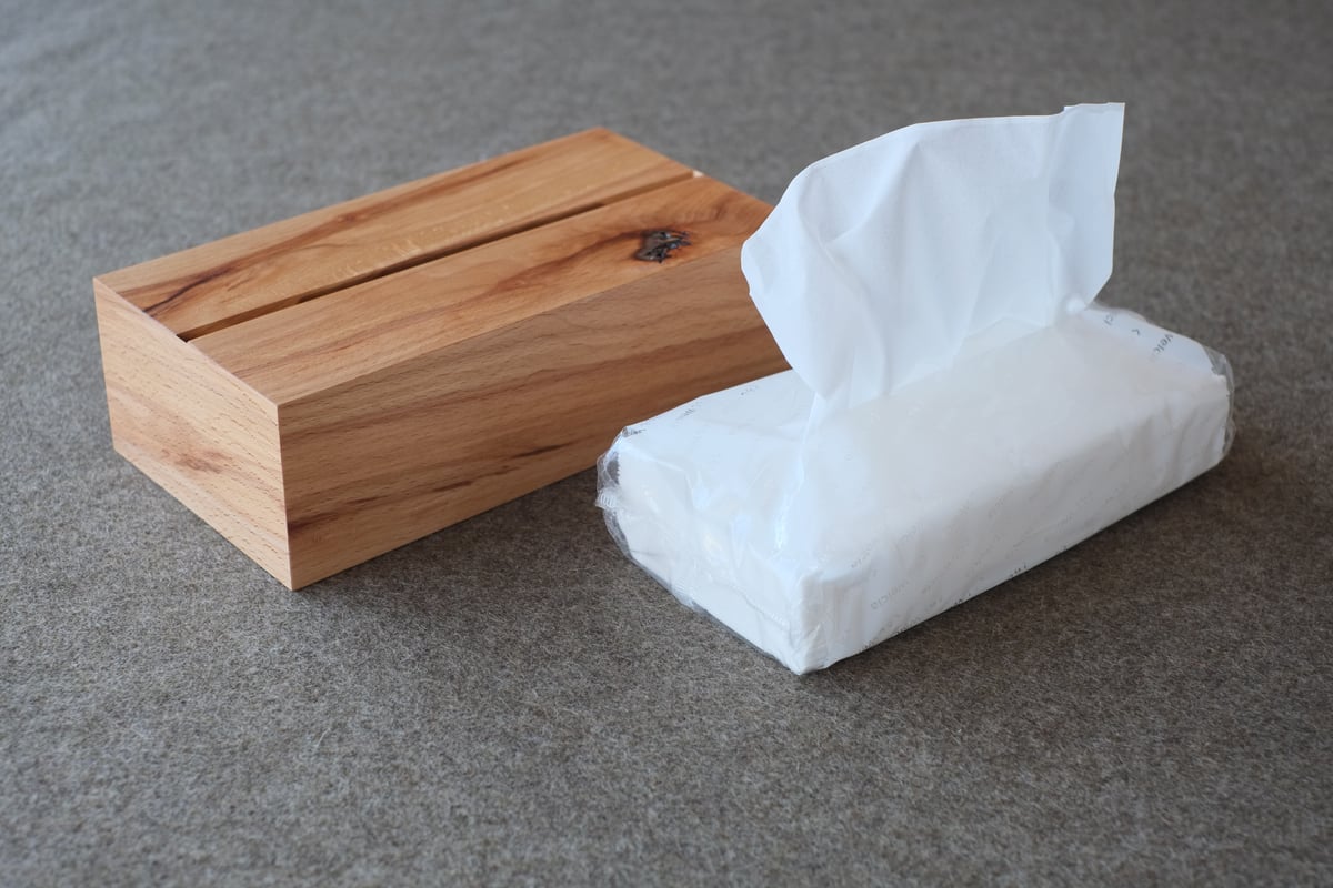 木製ティッシュケース150 for soft pack tissue (ブラックウォールナ