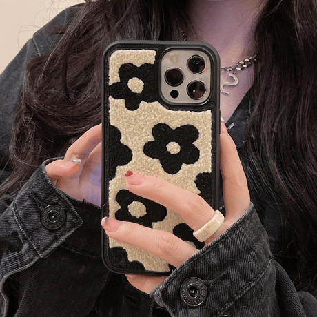 Black flower foam case