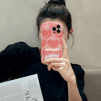 Wave pink heart case