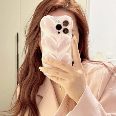Pink Heart Strap Case