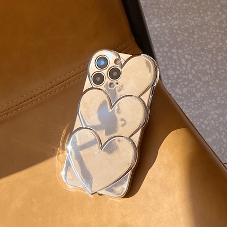 Silver Heart&Heart Case