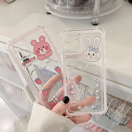 Animal clear card case