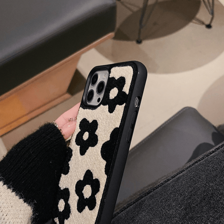 Black flower foam case