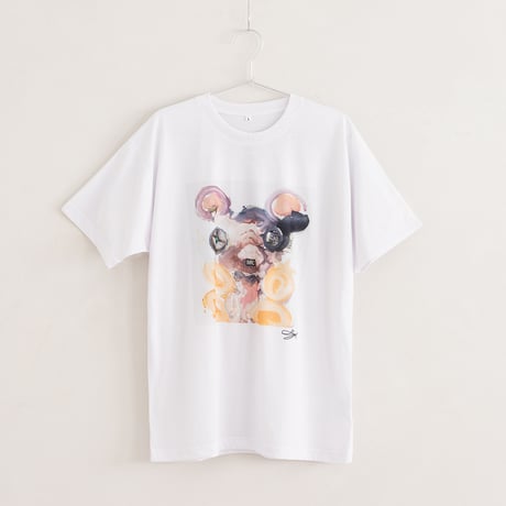 068 【長坂真護】Tシャツ「AI」（リサイクルポリエステル）