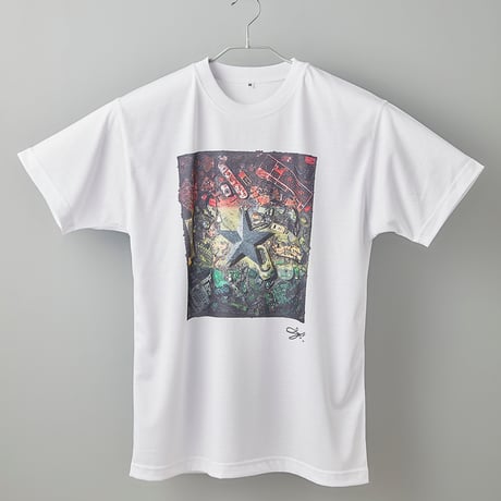 058 【長坂真護】Tシャツ「Ghana's Flag」（リサイクルポリエステル）