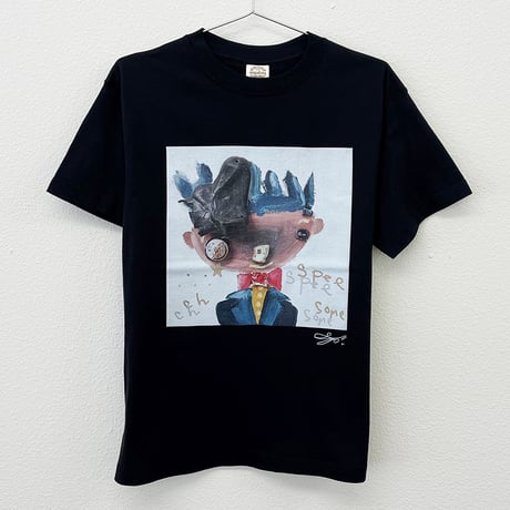 079 【長坂真護】Tシャツ「Speech something」（オーガニックコットン）