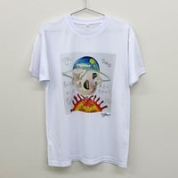 084 【長坂真護】Tシャツ「Our dad gives all to us soul sun 」（リサイクルポリエステル）