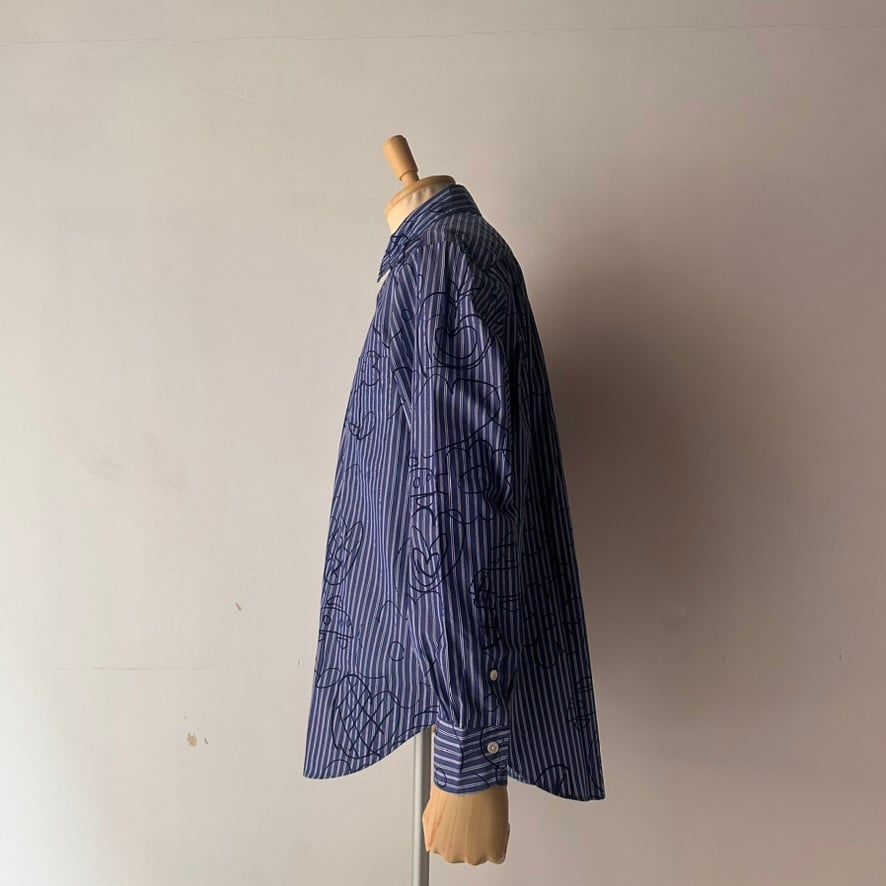 BRU NA BOINNE / BIGルーラブーラシャツ (BLUE STRIPE) | w BRU NA BOINNE / BIGルーラブーラシャツ (BLUE STRIPE) | w