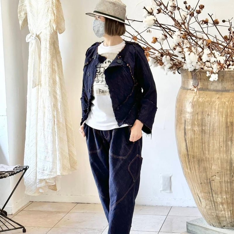 久留米絣研究舎 / Departure Pants (NAVY) | weaver