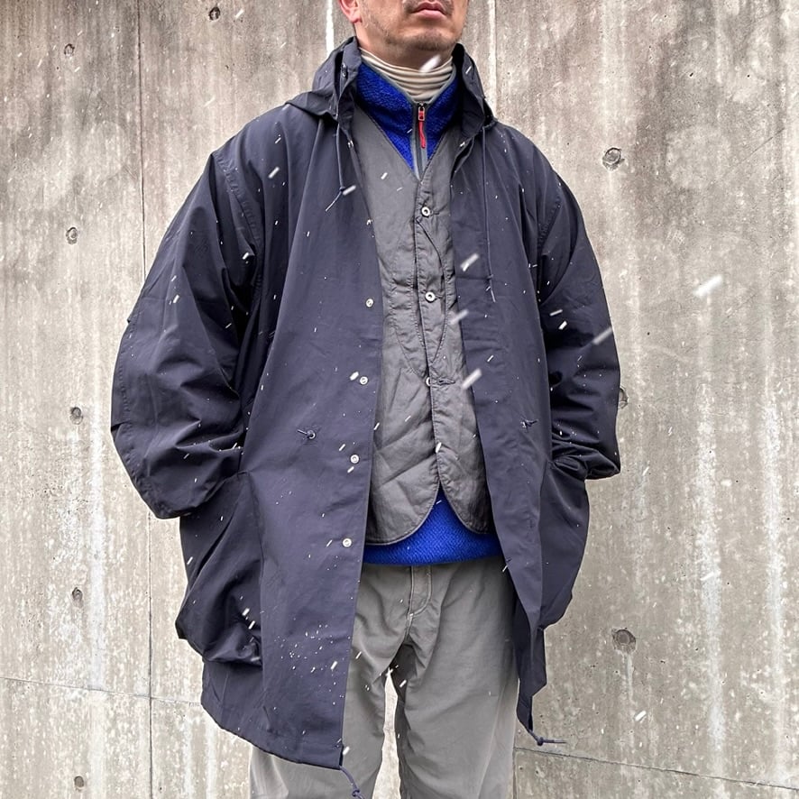 SASSAFRAS Digs Crew Coatブラック モッズコート Lサイズ SASSAFRAS Digs Crew Coat British Twill | kado〔カド オノミチ〕