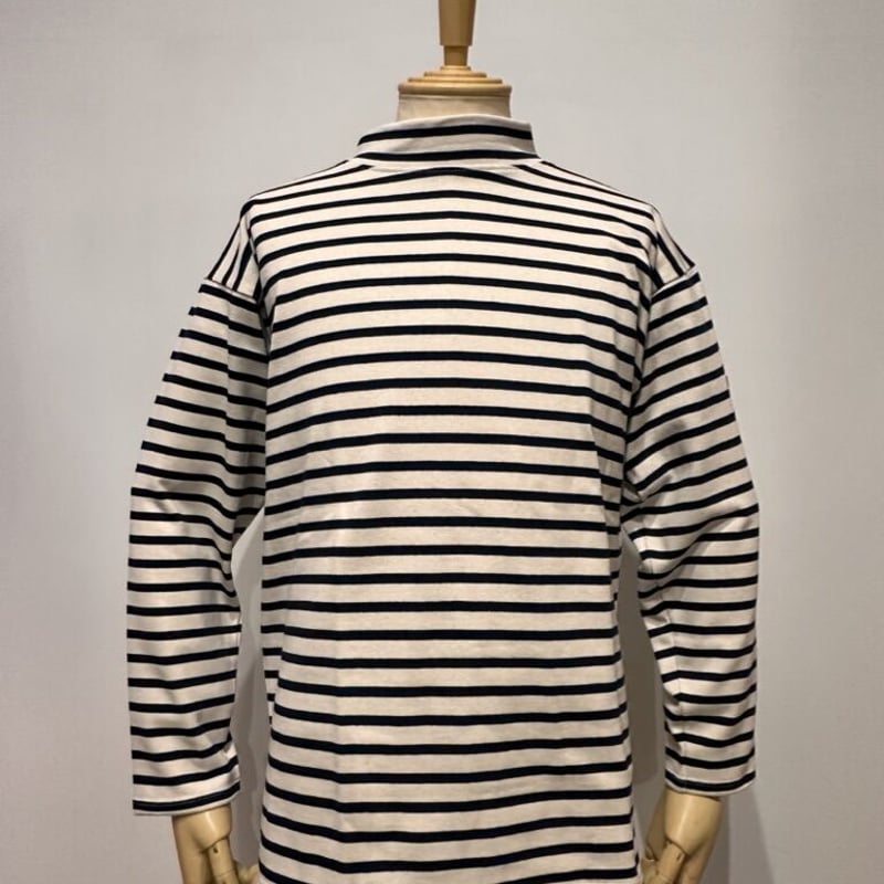 SAINT JAMES モックネックウェッソン( ECRU/MARINE) | weaver