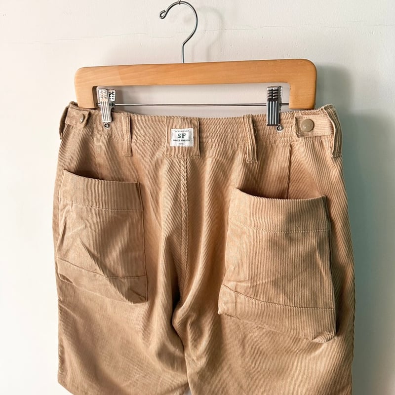 SASSAFRAS / OVERGROWN FATIGUE PANTS 1/2 (BEIGE)