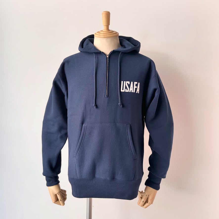 60s Champion®︎ Reverse Weave®︎ USAFA ZIP 1950s USAFA Reverse Weave Half-Zip Sweatshirt - Navy