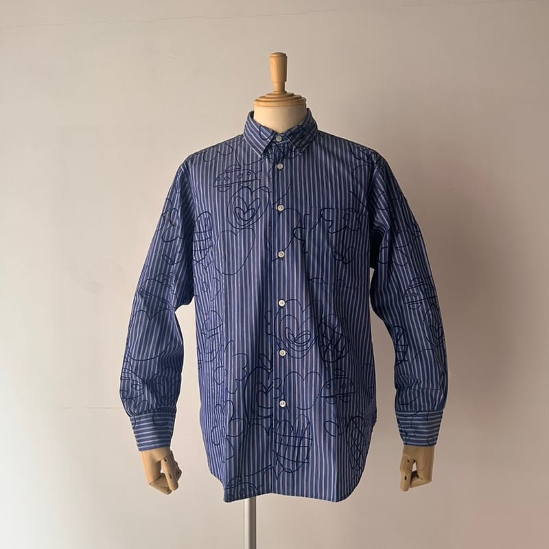 BRU NA BOINNE / BIGルーラブーラシャツ (BLUE STRIPE) | w BRU NA BOINNE / BIGルーラブーラシャツ (BLUE STRIPE) | w