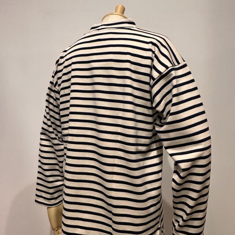 SAINT JAMES モックネックウェッソン( ECRU/MARINE) | weaver