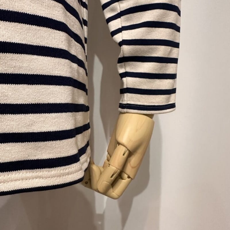 SAINT JAMES モックネックウェッソン( ECRU/MARINE) | weaver SAINT JAMES モックネックウェッソン( ECRU/MARINE) | weaver