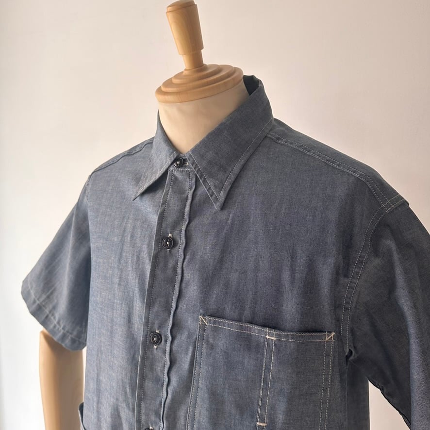 SASSAFRAS DIGGIN SHIRT 1/2 (BLUE) | weaver