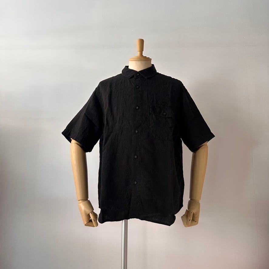 BRU NA BOINNE / グランパリネンシャツ (BLACK) | weaver