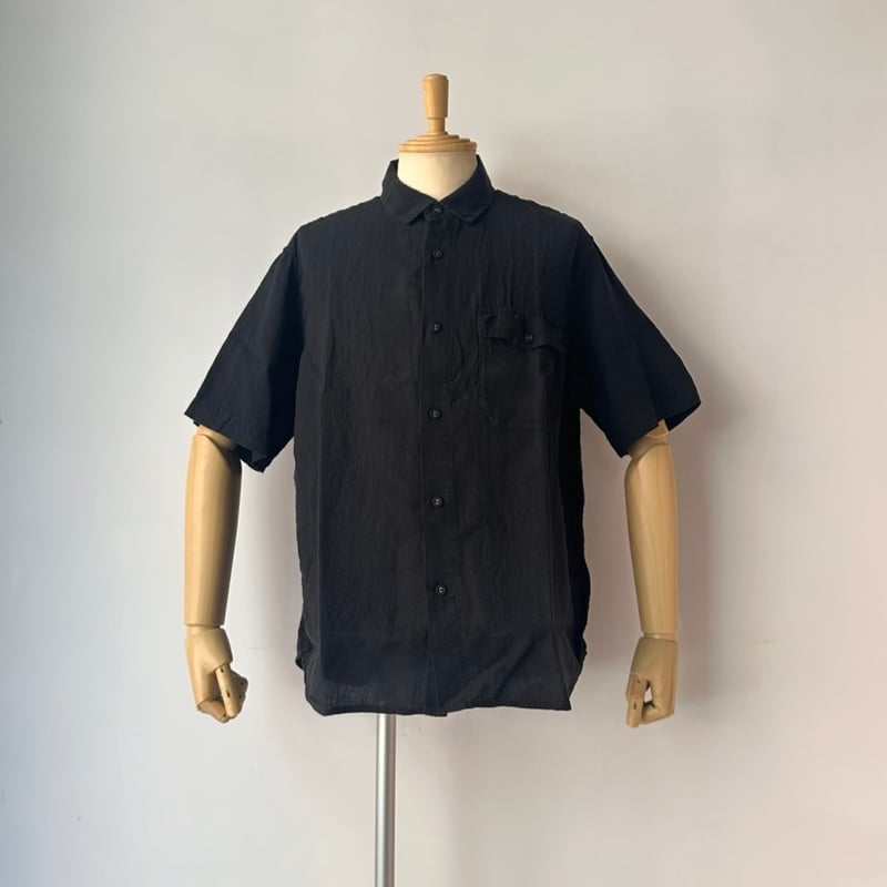BRU NA BOINNE / グランパリネンシャツ(BLACK) | weaver