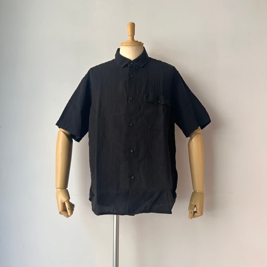 BRU NA BOINNE / グランパリネンシャツ(BLACK) | weaver