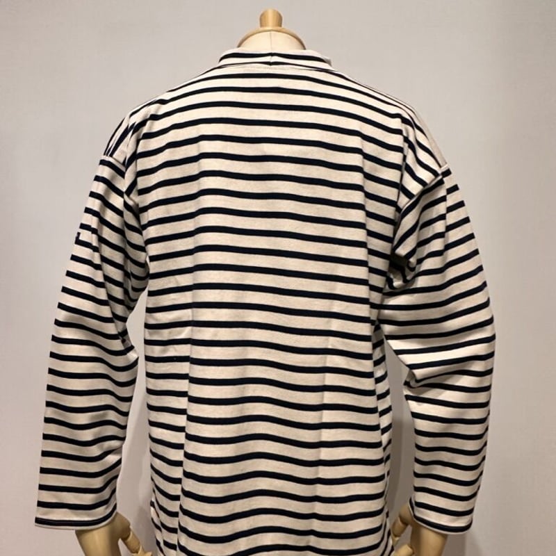 SAINT JAMES モックネックウェッソン( ECRU/MARINE) | weaver