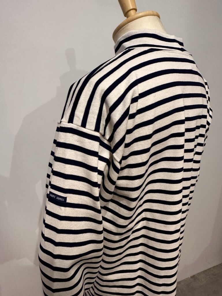 SAINT JAMES モックネックウェッソン( ECRU/MARINE) | weaver