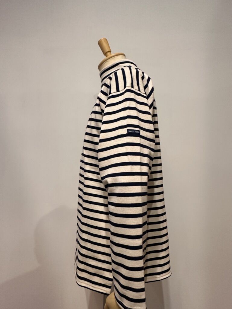 SAINT JAMES モックネックウェッソン( ECRU/MARINE) | weaver