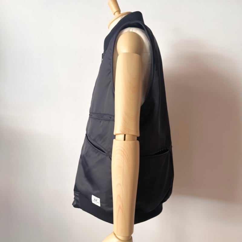 SASSAFRAS / WHEEL BARROW VEST(NAVY) | weaver