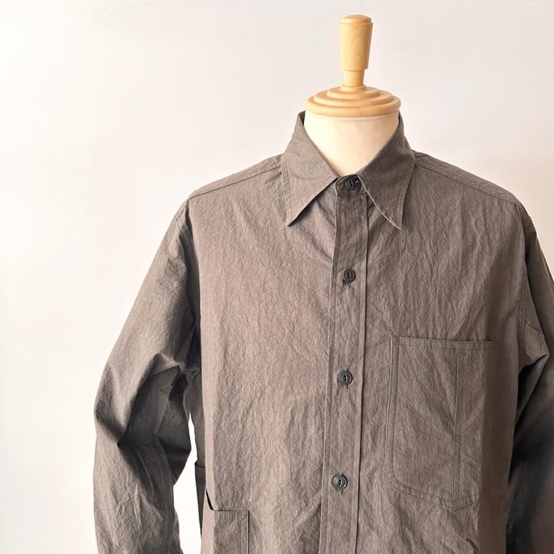 Puササフラス　ウールシャツ SASSAFRAS / DIGGIN SHIRT (CHARCOAL) | weaver