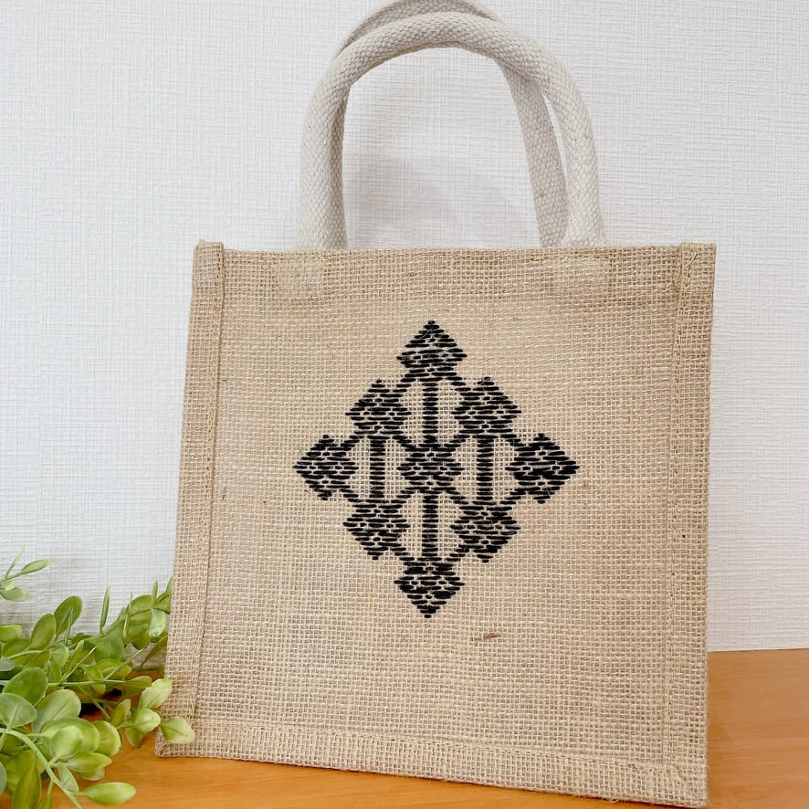 こぎん刺し ジュートバッグ | こぎん雑貨 糸福-ippucu-