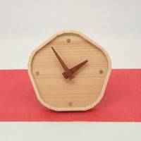 シンプルclock ひのき ペンタゴン