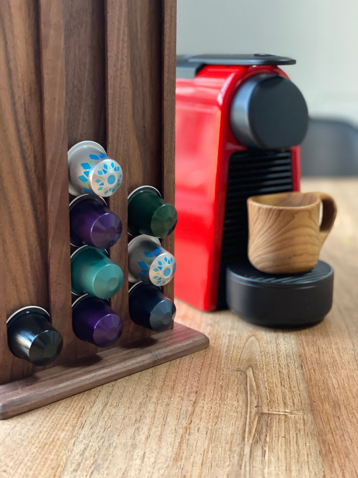 コーヒー　カプセルホルダー　Walnut製　（＊ネスプレッソカプセル対応） コーヒー カプセルホルダー Walnut製 （＊ネスプレッソカプセル対応