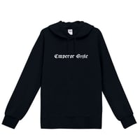片面ロゴパーカー黒.白
