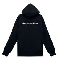 バックロゴパーカー黒.白