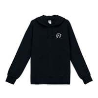 ロゴパーカー黒.白