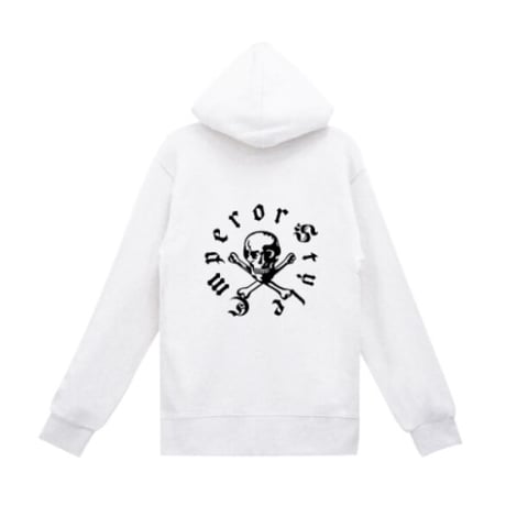 バックロゴパーカー黒.白