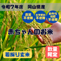希少な岡山県産 農薬不使用　自然栽培・棚田米　若採り玄米