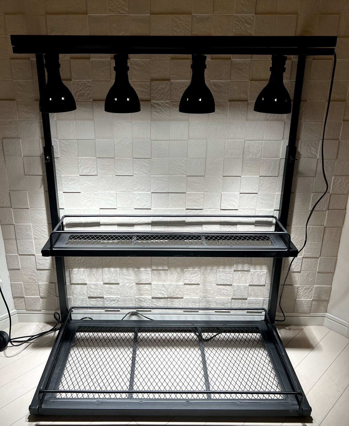 インダストリアルなアイアンシェルフ6段棚 アガベ 多肉植物 アイアン