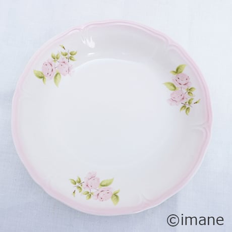 イマン　ダイアナローズ　シチュー皿　パスタプレート　スープ皿　imane イマン ダイアナローズ レトロ シチュー皿&エッグスタンドセット