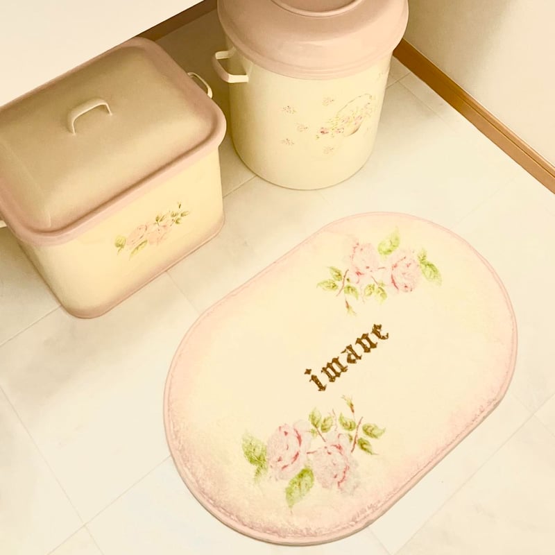 再入荷！ イマン ダイアナローズ ふわふわシャギーマット オーバル