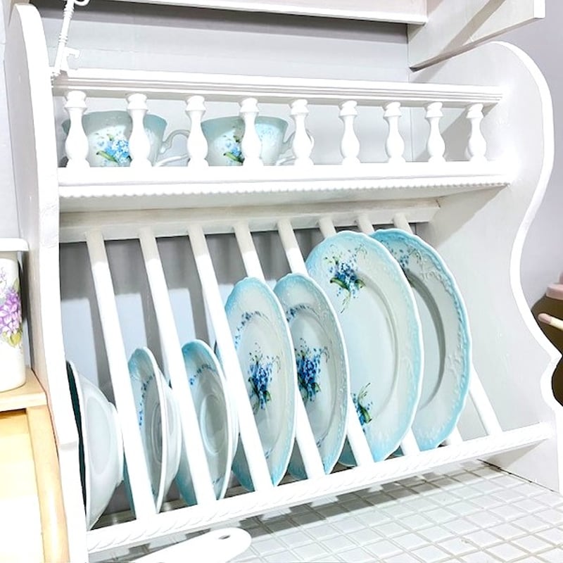 フレンチラック ディッシュラック フランスアンティーク shabbychic 受注制作】ディッシュラック・プレートラック・壁掛けラック・カップ