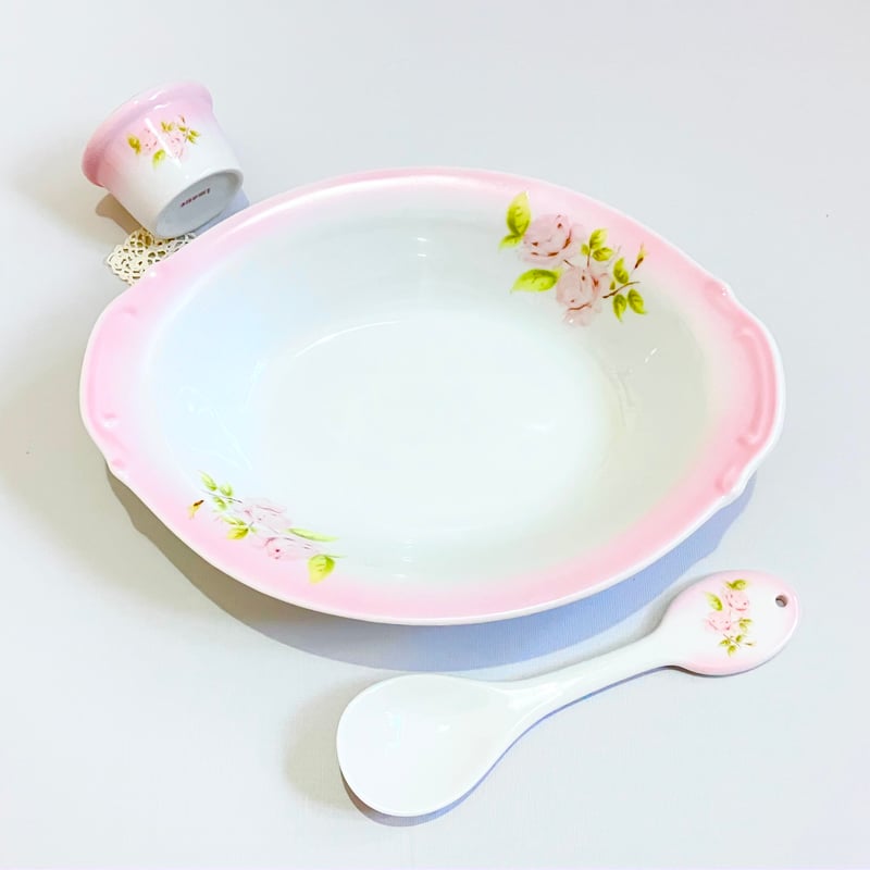 イマン ダイアナローズ レトロ シチュー皿&エッグスタンドセット
