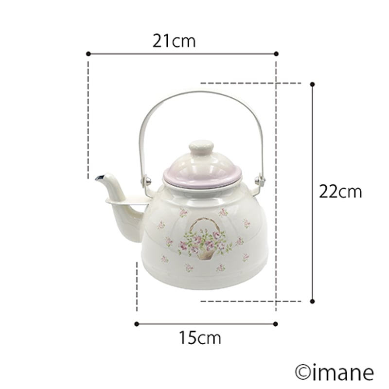 imane premire シリーズ】ローズバスケット レトロケトル1.5L | Frenc