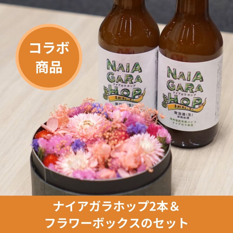 週末発送】ナイアガラホップ2本とフラワーボックスのギフトセット