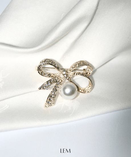 Zirconia Ribbonブローチ