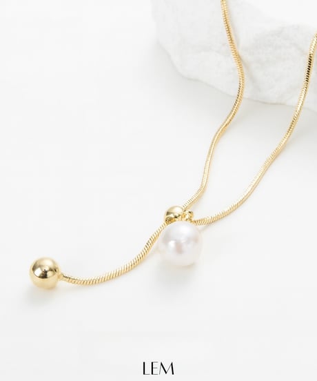Éclat Pearl Yネックレス
