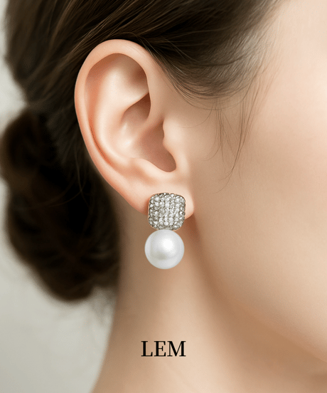 Square Pearlピアス/イヤリング